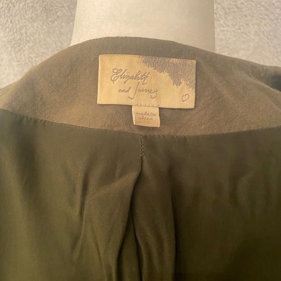 Elizabeth and James cropped green military jacket - Picture 4 of 4